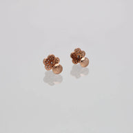 Petal Luxe: Rose Gold Flower Studs