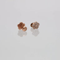 Petal Luxe: Rose Gold Flower Studs