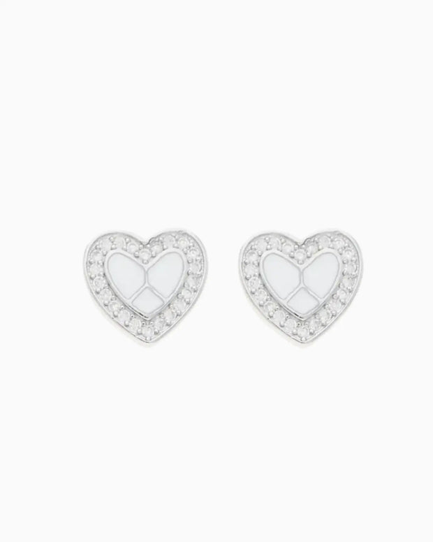 Twinkle Heart Enamel Studs