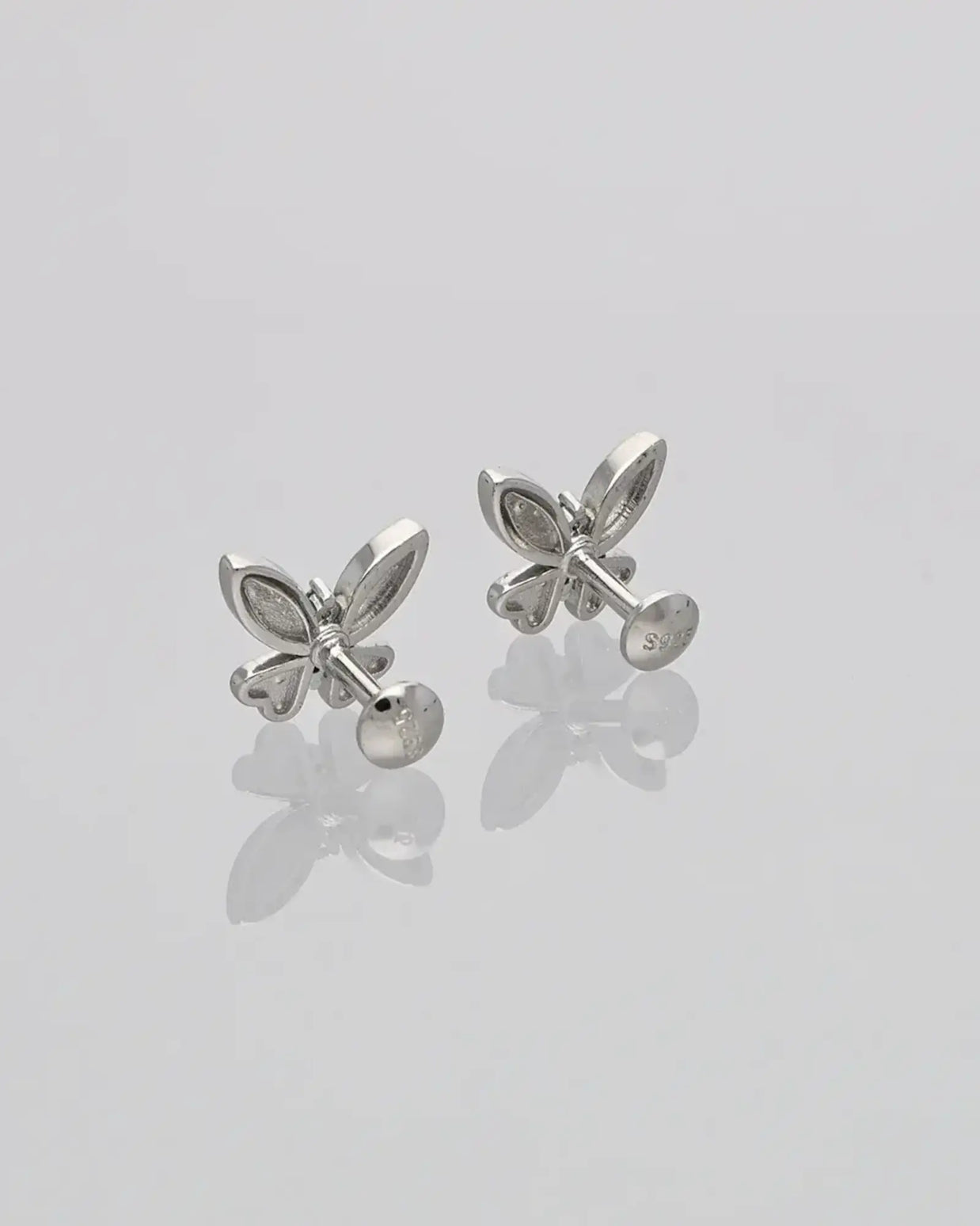 Whimsical Emerald Butterfly Studs