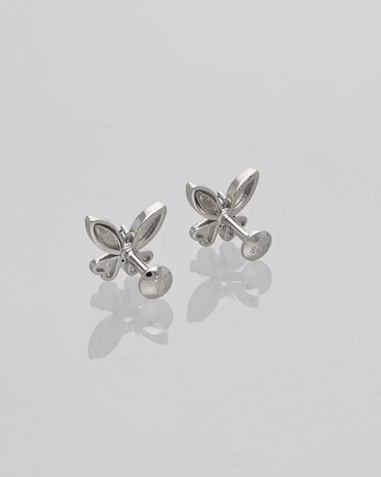 Whimsical Emerald Butterfly Studs