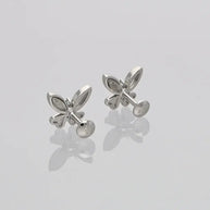 Whimsical Emerald Butterfly Studs