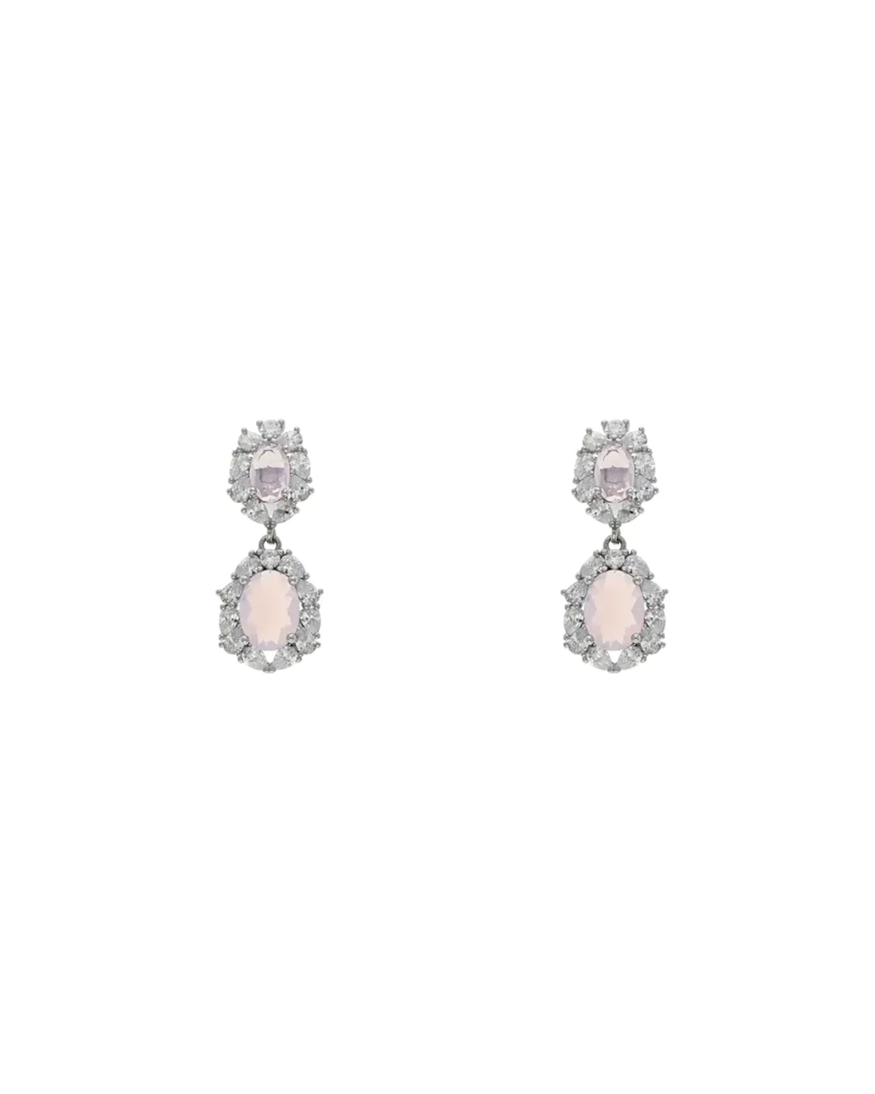 Violet Elegance: Drop & Dazzle Earrings
