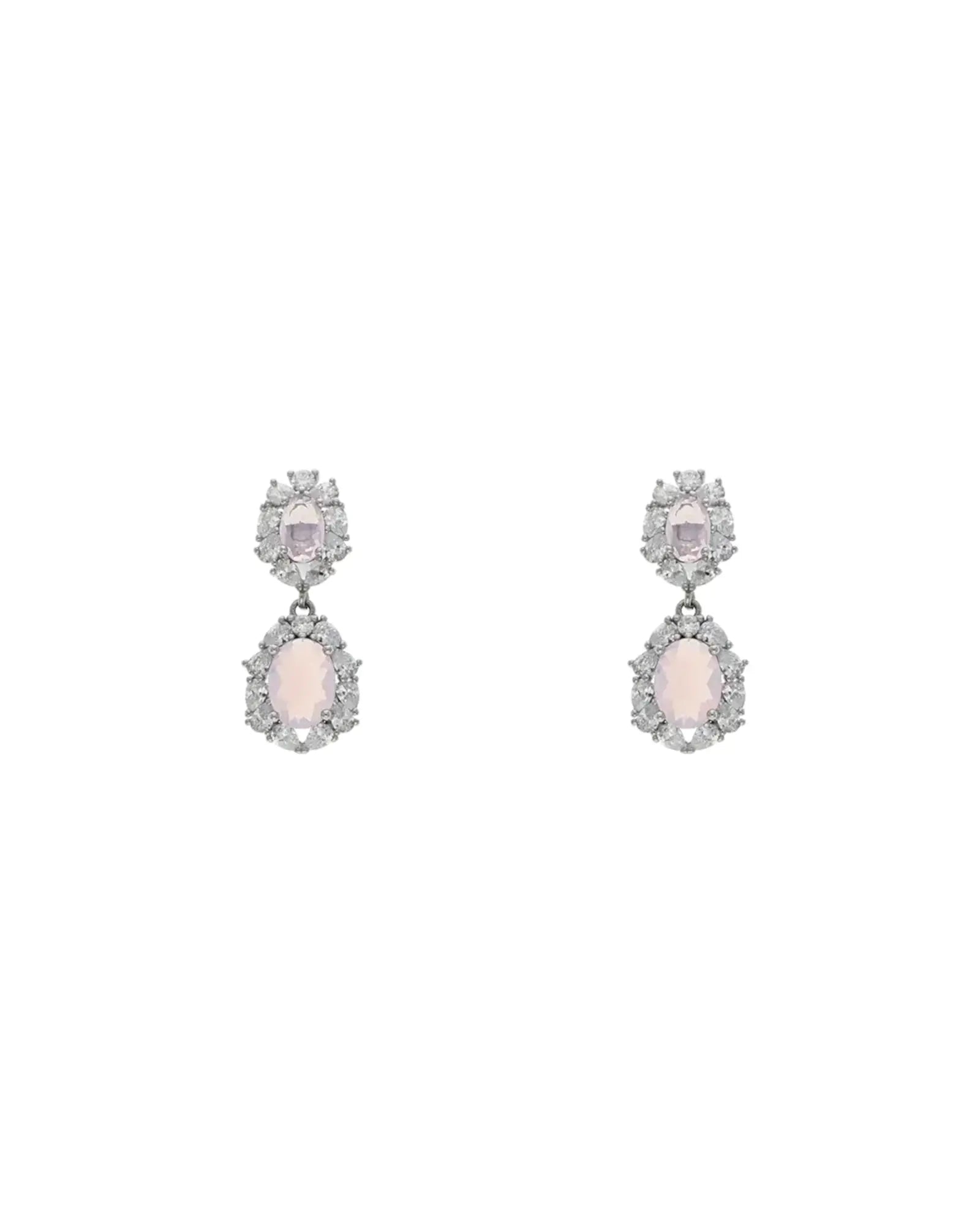Violet Elegance: Drop & Dazzle Earrings