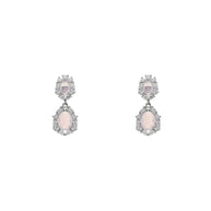 Violet Elegance: Drop & Dazzle Earrings