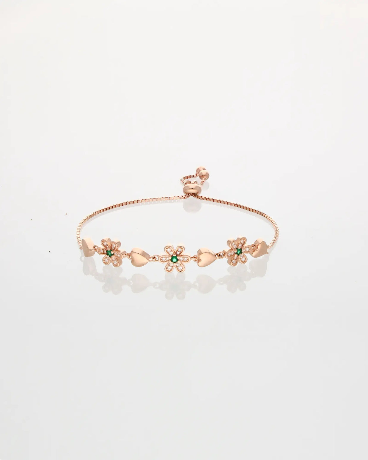 Radiant Petals & Hearts Bracelet