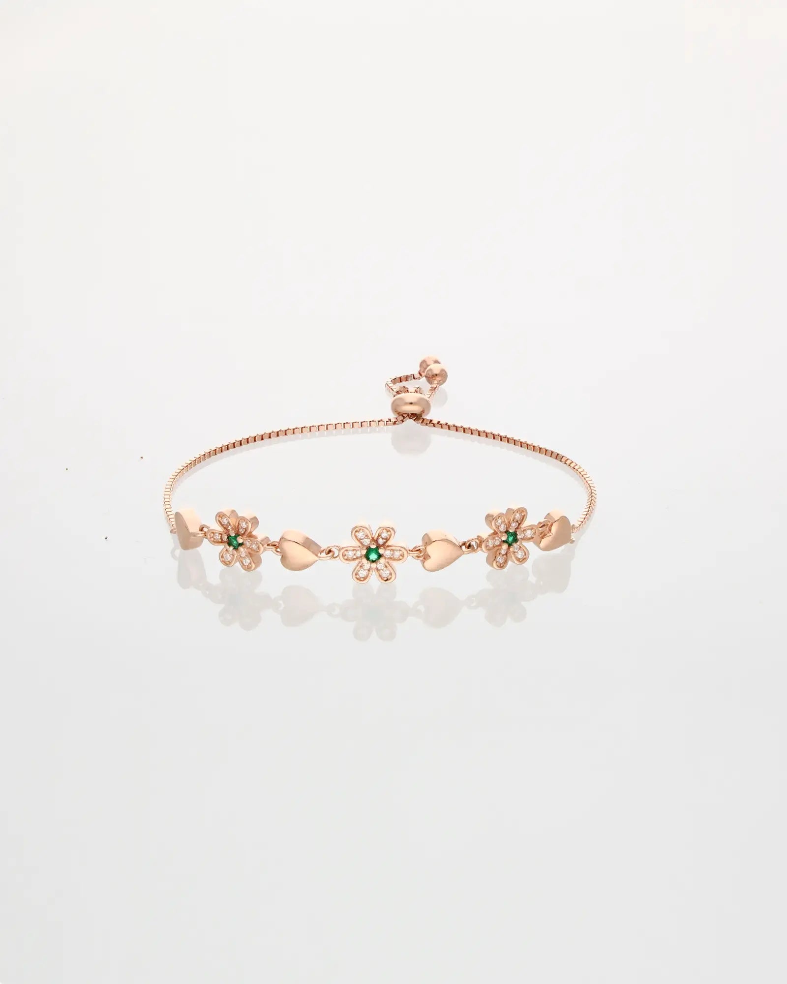 Radiant Petals & Hearts Bracelet