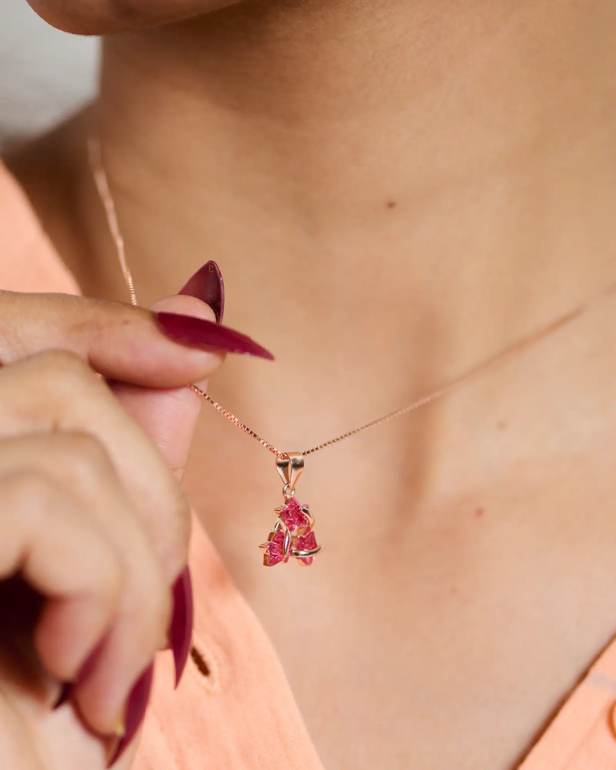 Starry Elegance: Ruby Radiance Set