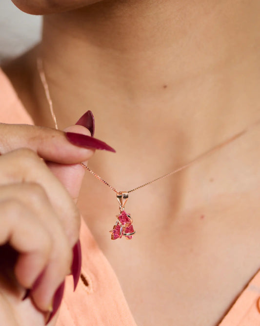 Starry Elegance Ruby Radiance Set in 92.5 Silver