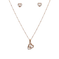 Dual Heart Radiance Pendant Set