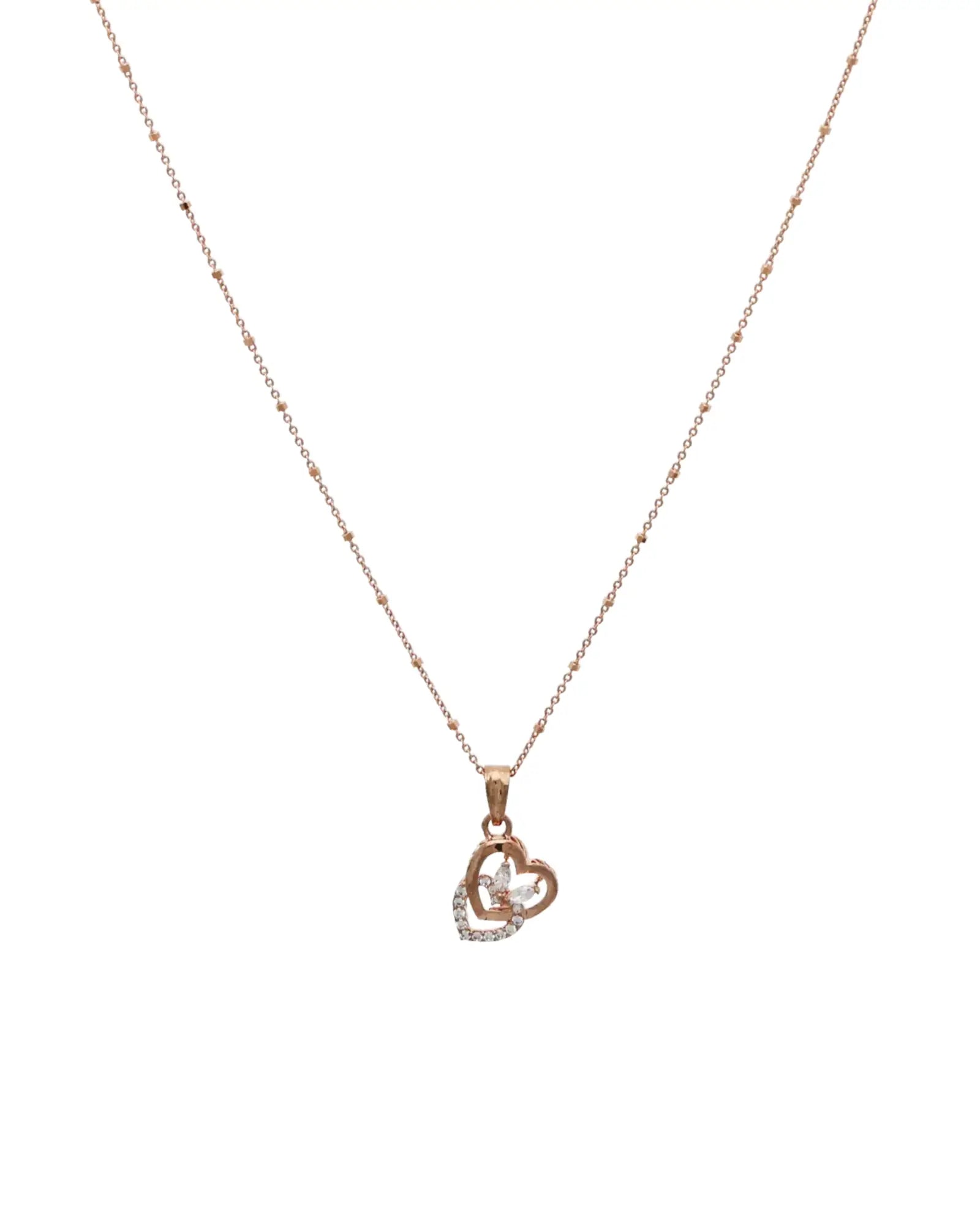 Dual Heart Radiance Pendant Set