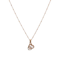 Dual Heart Radiance Pendant Set