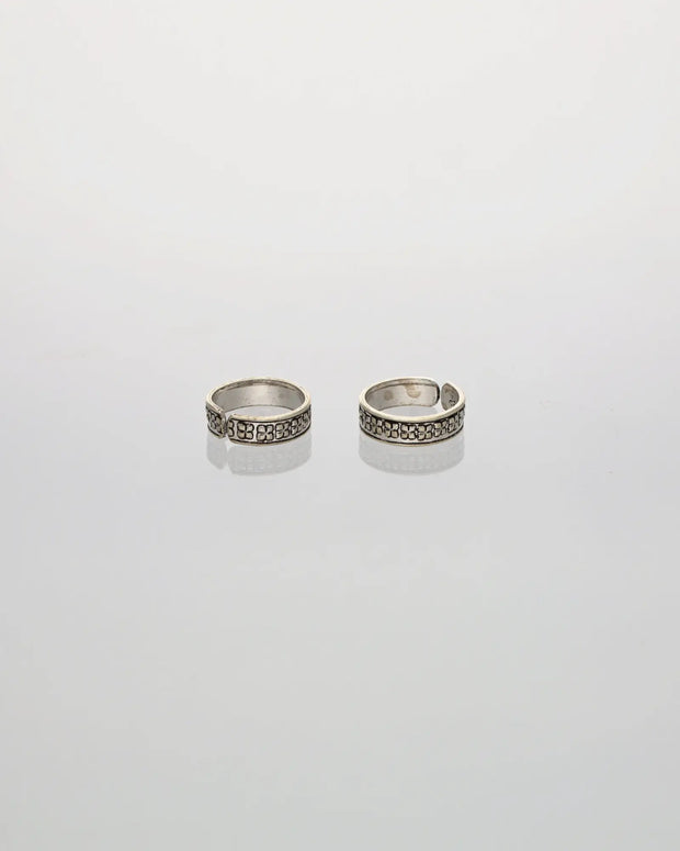 Blossom Heritage Toe Ring in 92.5 Silver