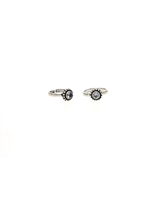 Antique Glow Toe Ring in 92.5 Silver