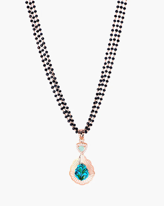 Trilight Rose Gold Mangalsutra in 92.5 Silver