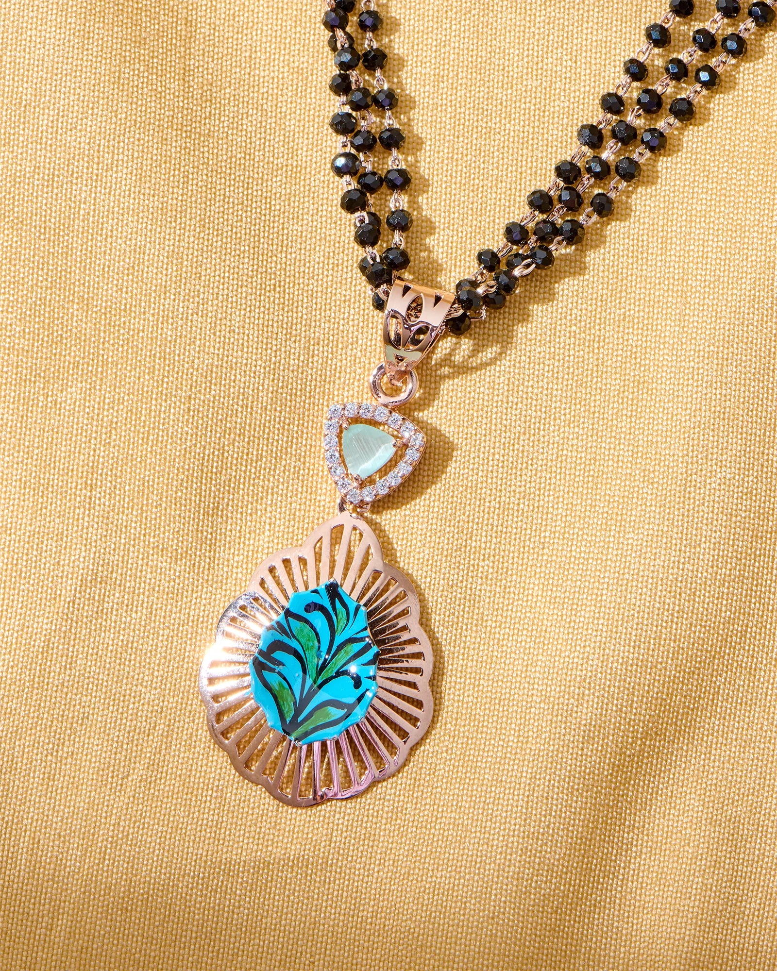Trilight Rose Gold Mangalsutra