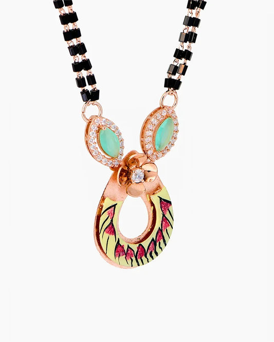 Eterna Blossom Rose Gold Mangalsutra in 92.5 Silver