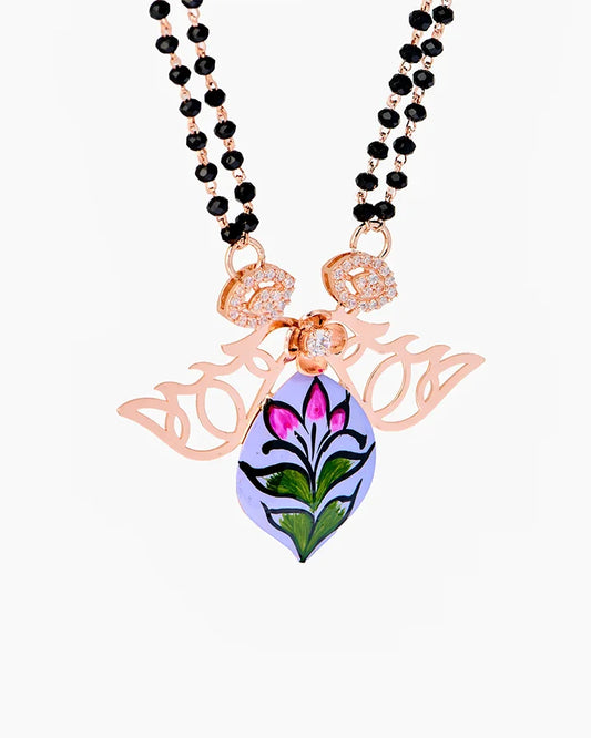 Wings of Grace Rose Gold Mangalsutra in 92.5 Silver