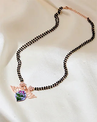 Wings of Grace Rose Gold Mangalsutra in 92.5 Silver