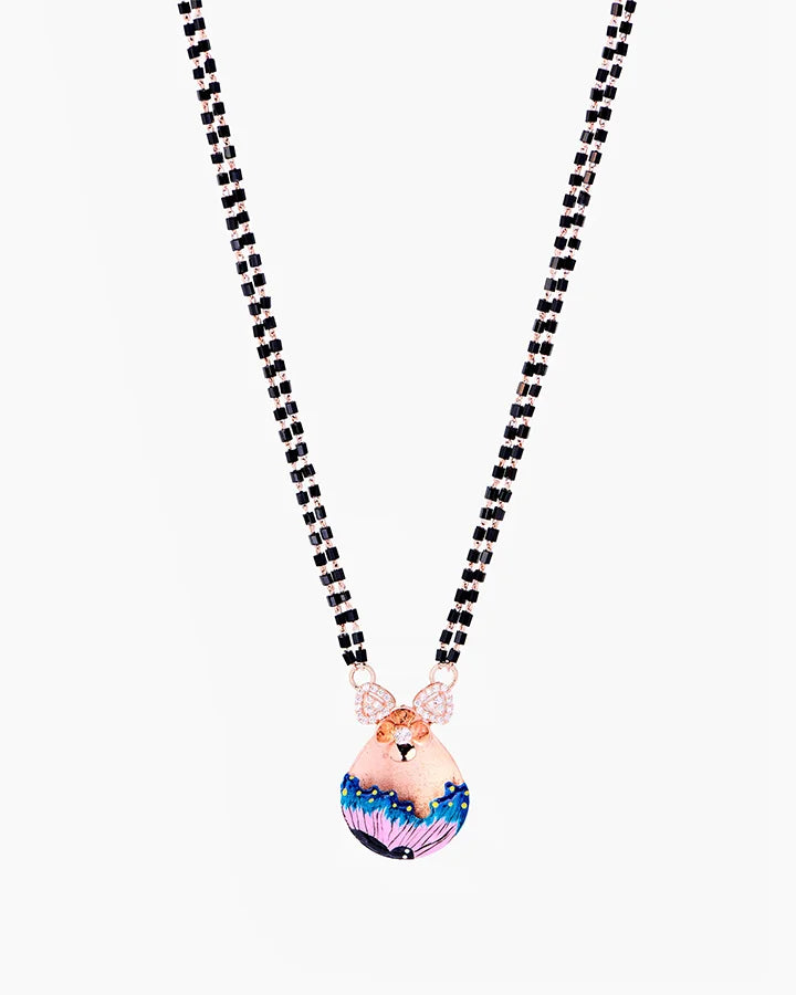 Celeste Bloom Rose Gold Mangalsutra in 92.5 Silver