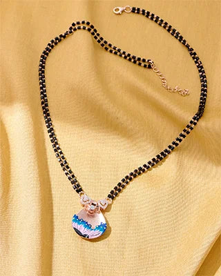 Celeste Bloom Rose Gold Mangalsutra in 92.5 Silver