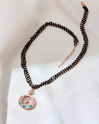 Aurelia Bloom Rose Gold Mangalsutra in 92.5 Silver