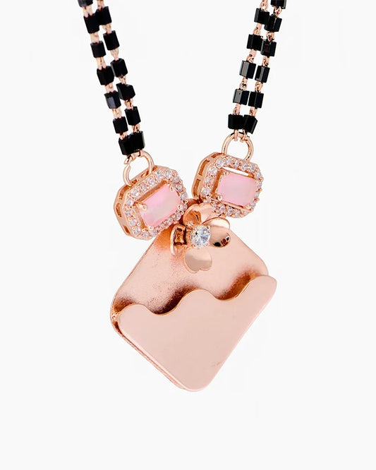 Serena Bloom Rose Gold Mangalsutra in 92.5 Silver