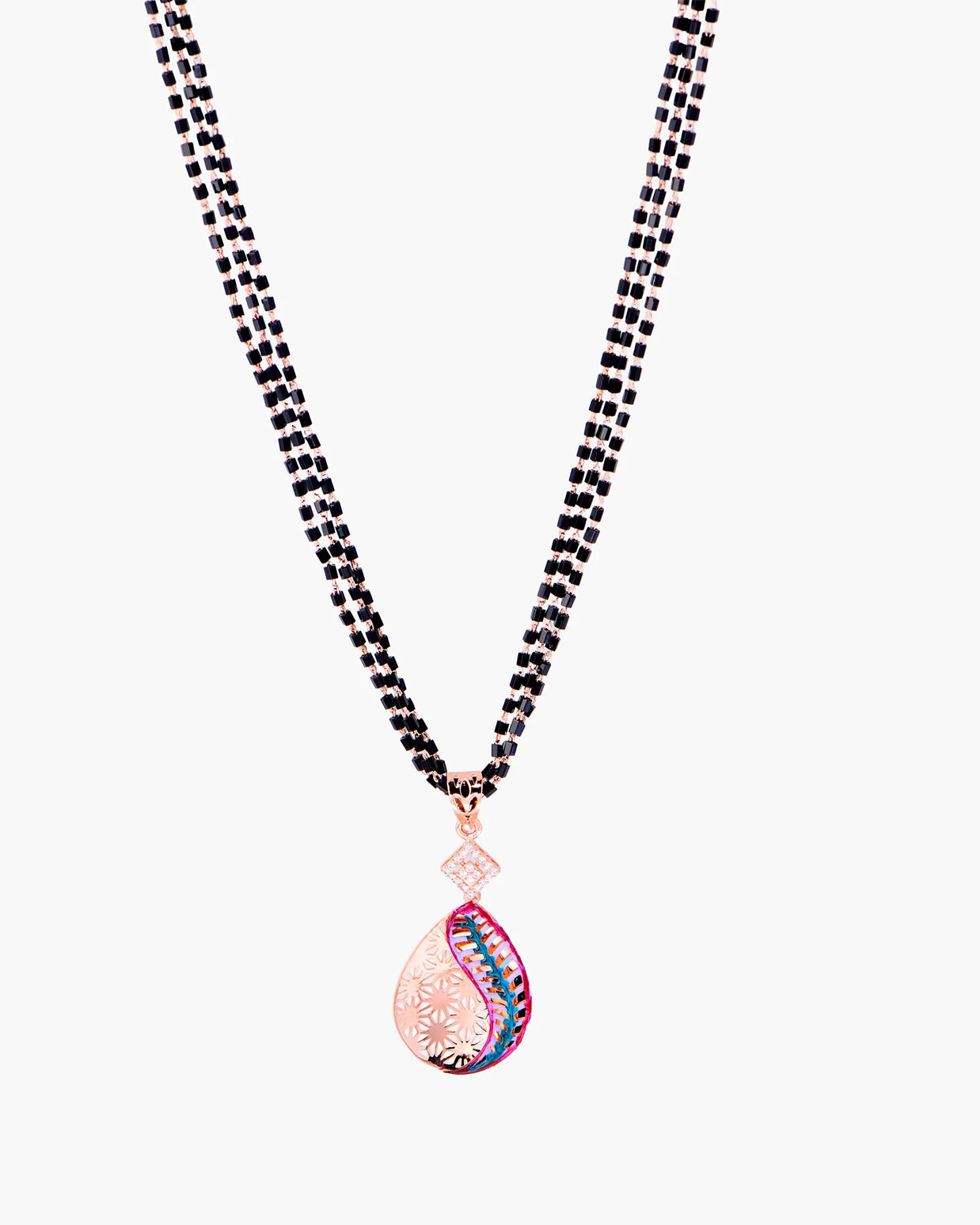 Aurora Drop Rose Gold Mangalsutra