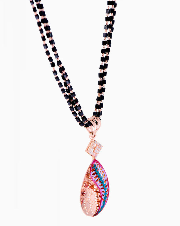 Aurora Drop Rose Gold Mangalsutra