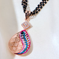 Aurora Drop Rose Gold Mangalsutra