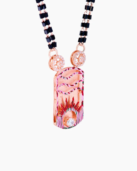 Solaria Grace Rose Gold Mangalsutra in 92.5 Silver