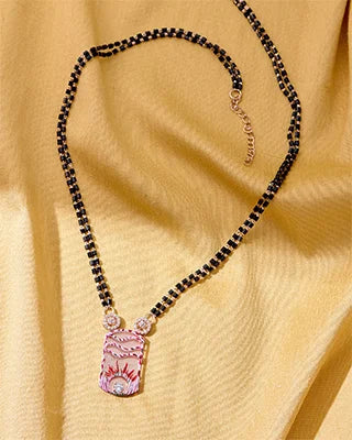 Solaria Grace Rose Gold Mangalsutra in 92.5 Silver