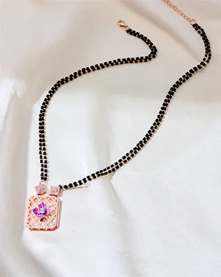 Elara Charm Rose Gold Mangalsutra in 92.5 Silver