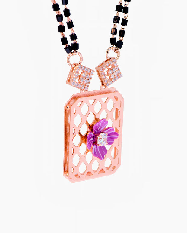 Elara Charm Rose Gold Mangalsutra