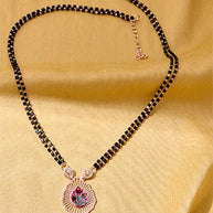 Flora Drop Rose Gold Mangalsutra in 92.5 Silver