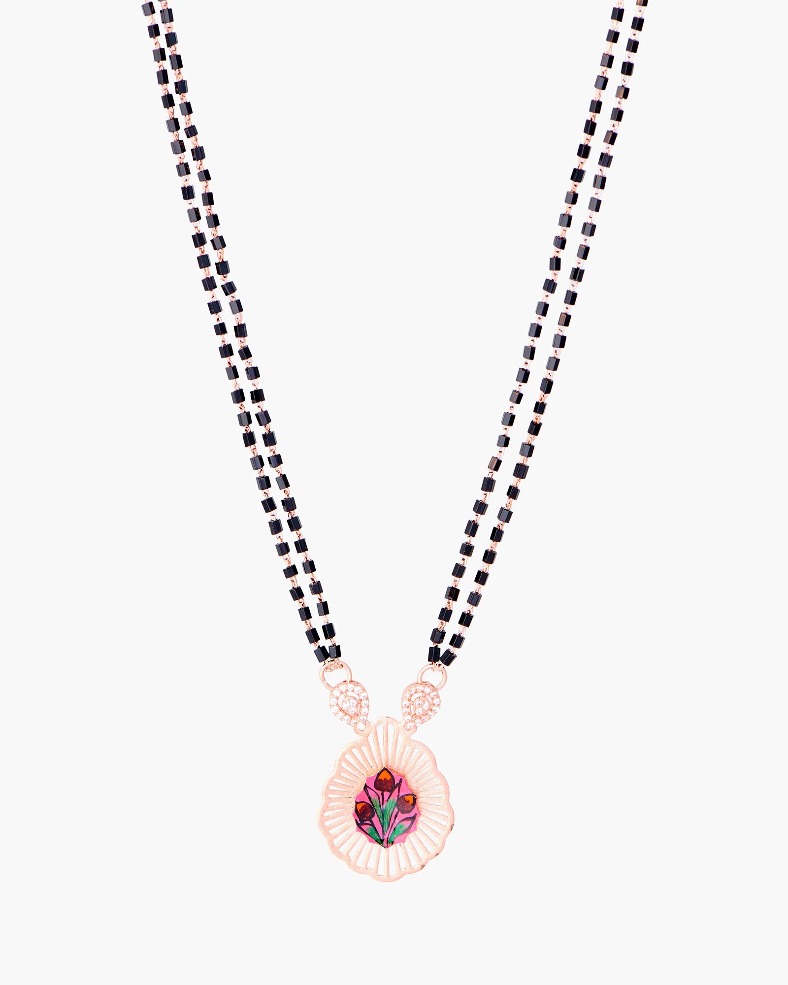 Flora Drop Rose Gold Mangalsutra