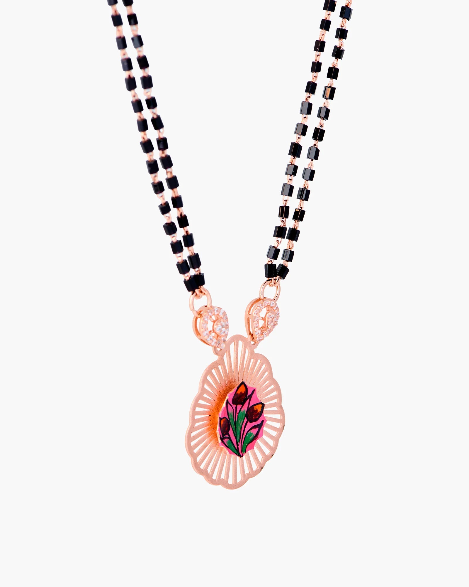 Flora Drop Rose Gold Mangalsutra