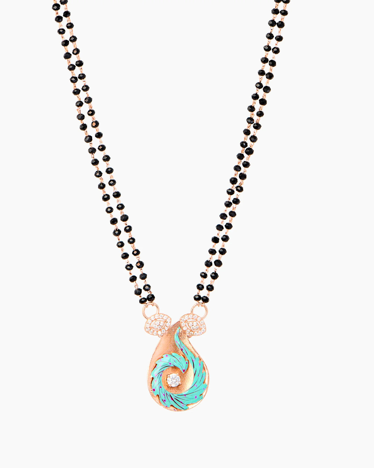 Aqua Drop Rose Gold Mangalsutra