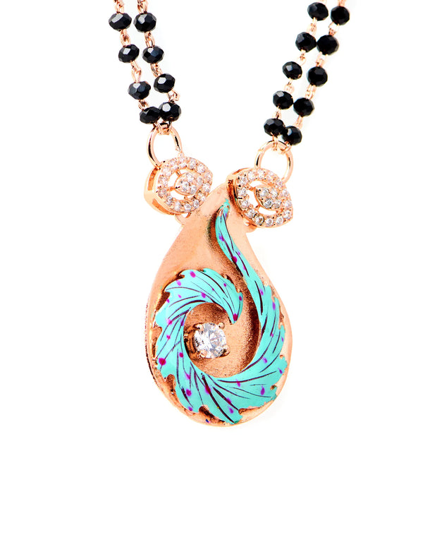 Aqua Drop Rose Gold Mangalsutra