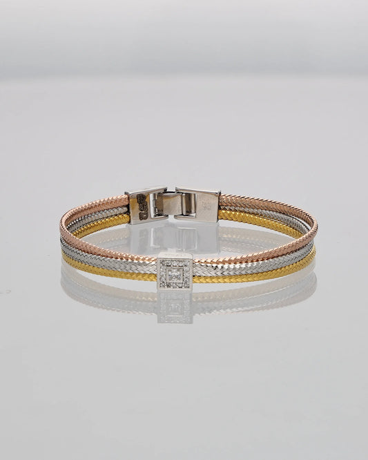 Trinity Charm Bracelet in 92.5 Silver