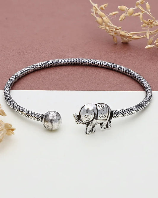 Elephant Grace Kada in 92.5 Silver