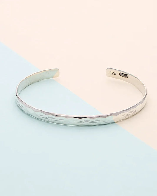 White Luxe Kada in 92.5 Silver