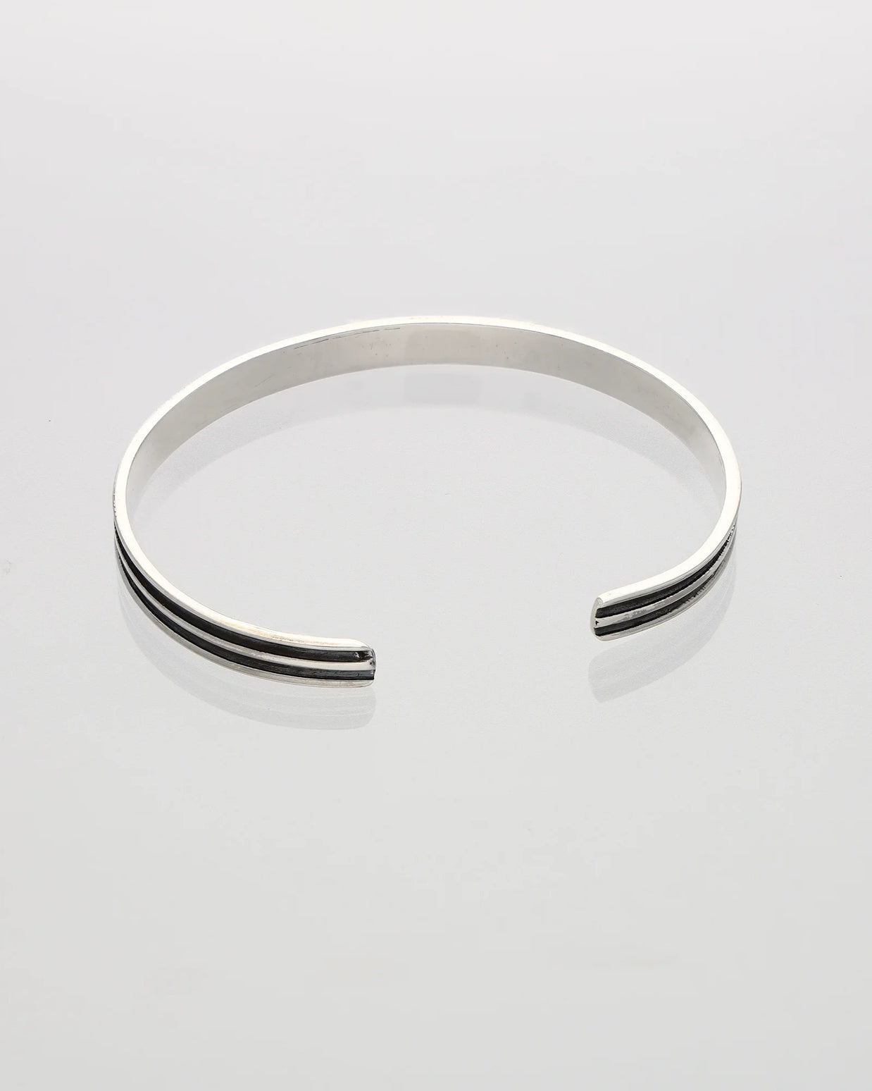 Twin Line Antique Rhodium Kada