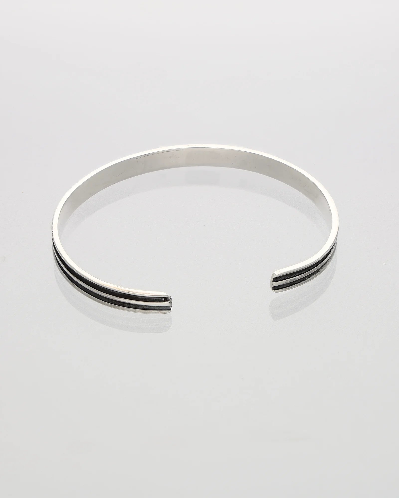 Twin Line Antique Rhodium Kada
