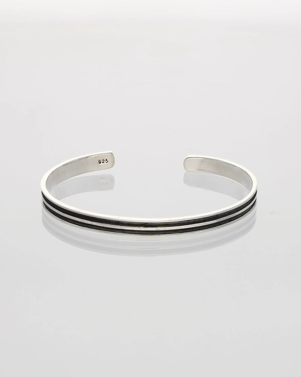 Twin Line Antique Rhodium Kada