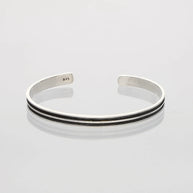 Twin Line Antique Rhodium Kada