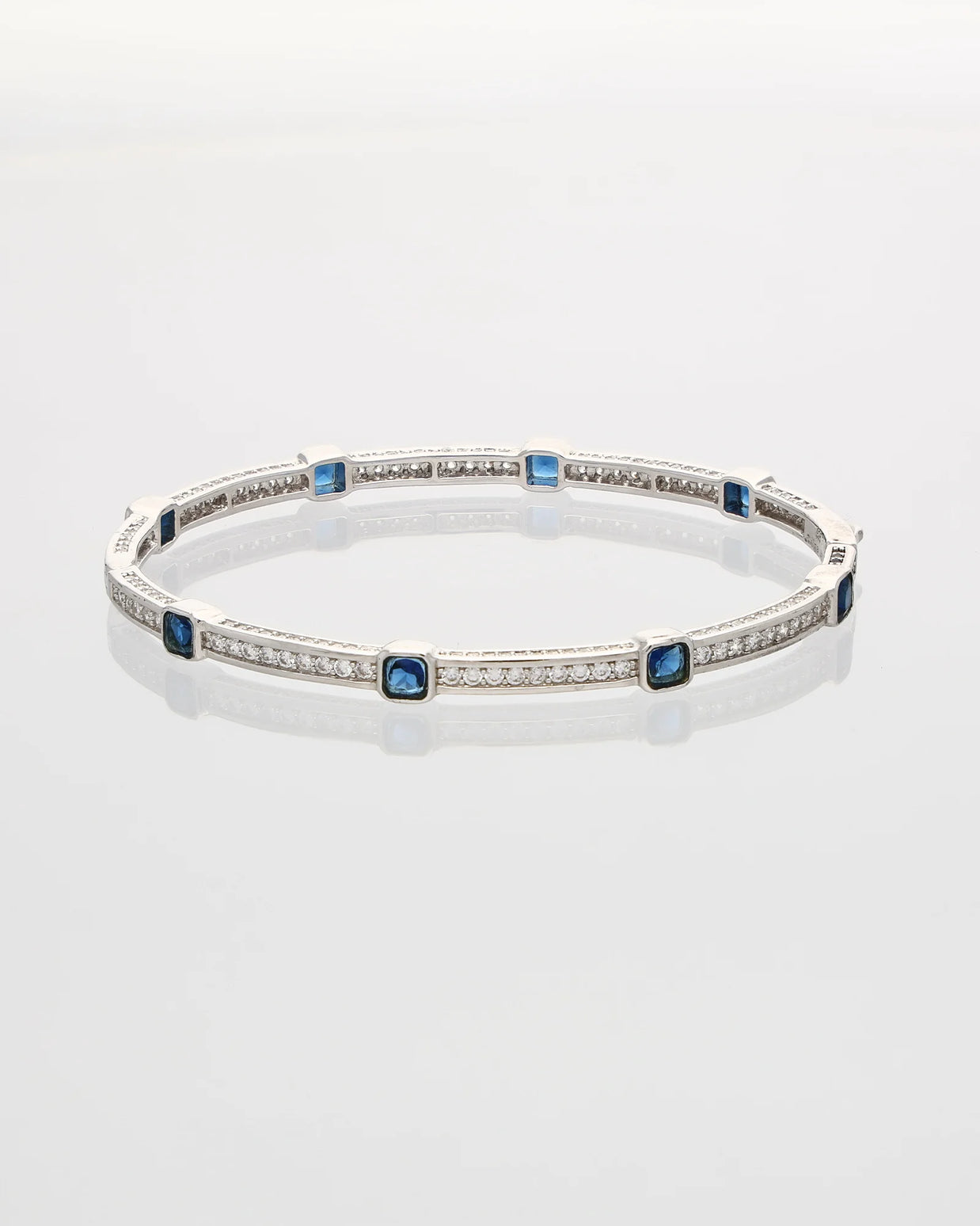 Azure Glow Rhodium Kada