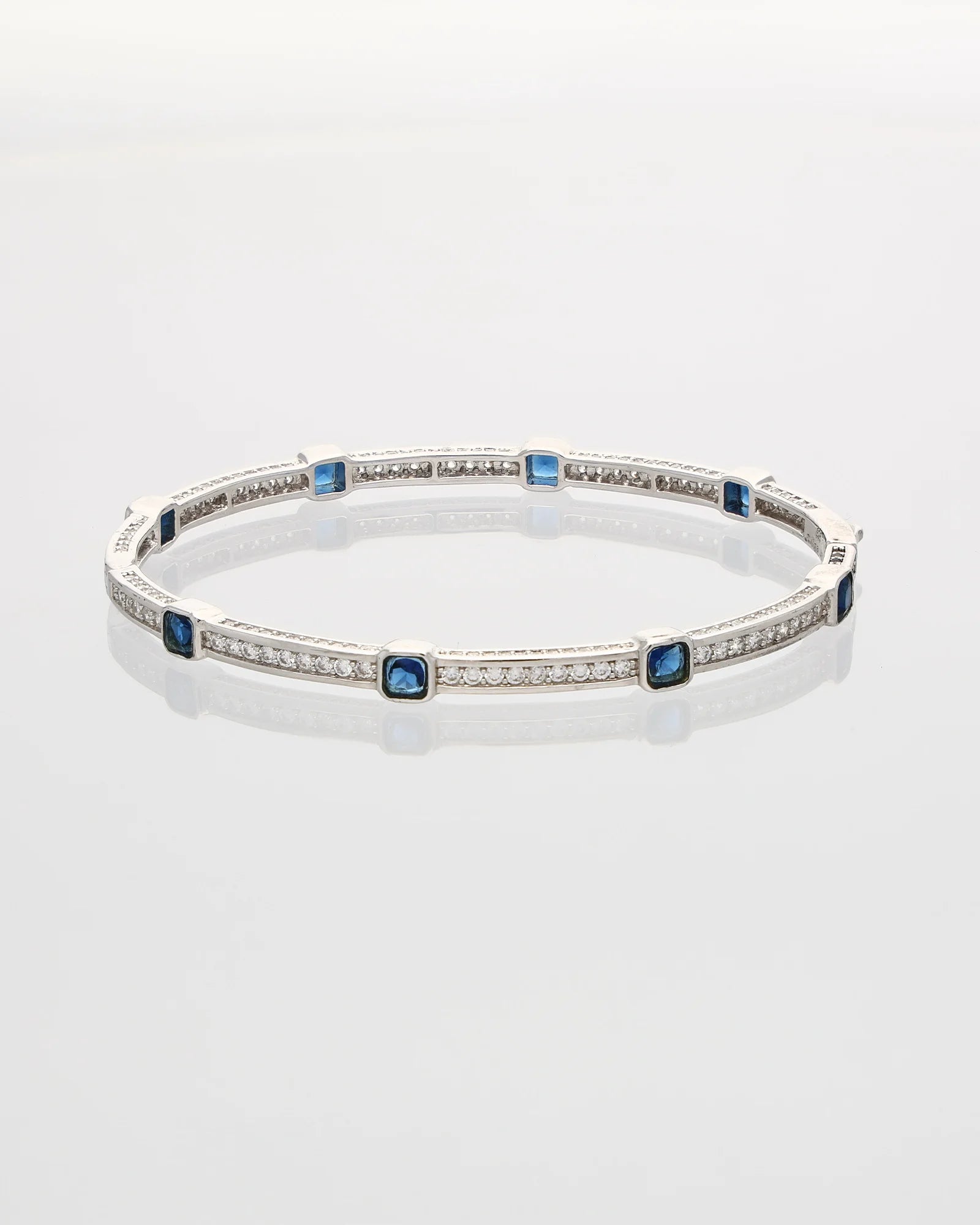 Azure Glow Rhodium Kada