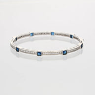 Azure Glow Rhodium Kada