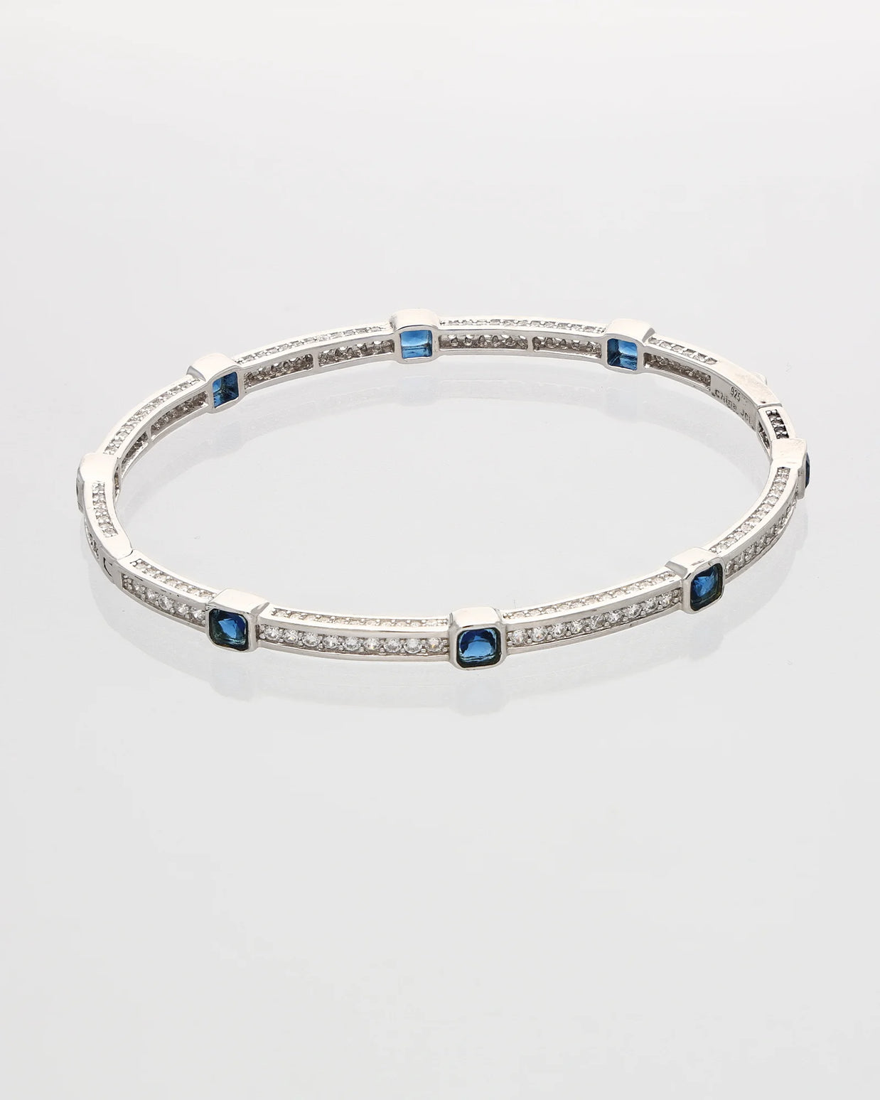 Azure Glow Rhodium Kada